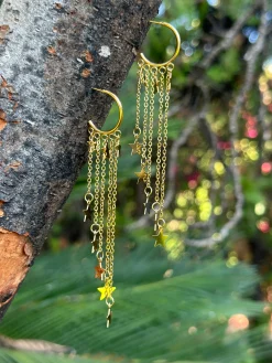 Aros estrellas colgantes