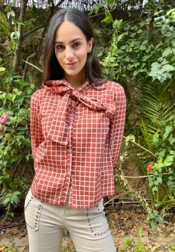 Blusa Kuadro lazada teja