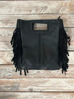 Bolso flecos piel
