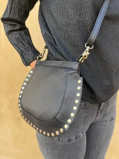 Bolso Moon tachuelas negro