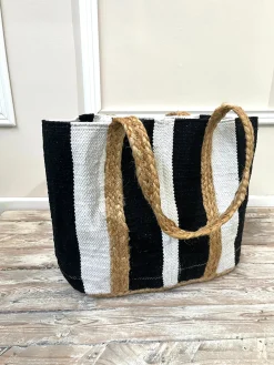 Bolso rayas blanco y negro