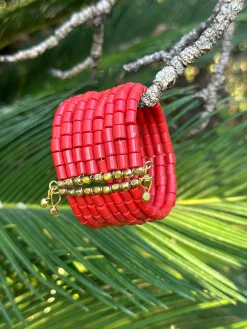 Brazalete bolitas rojo