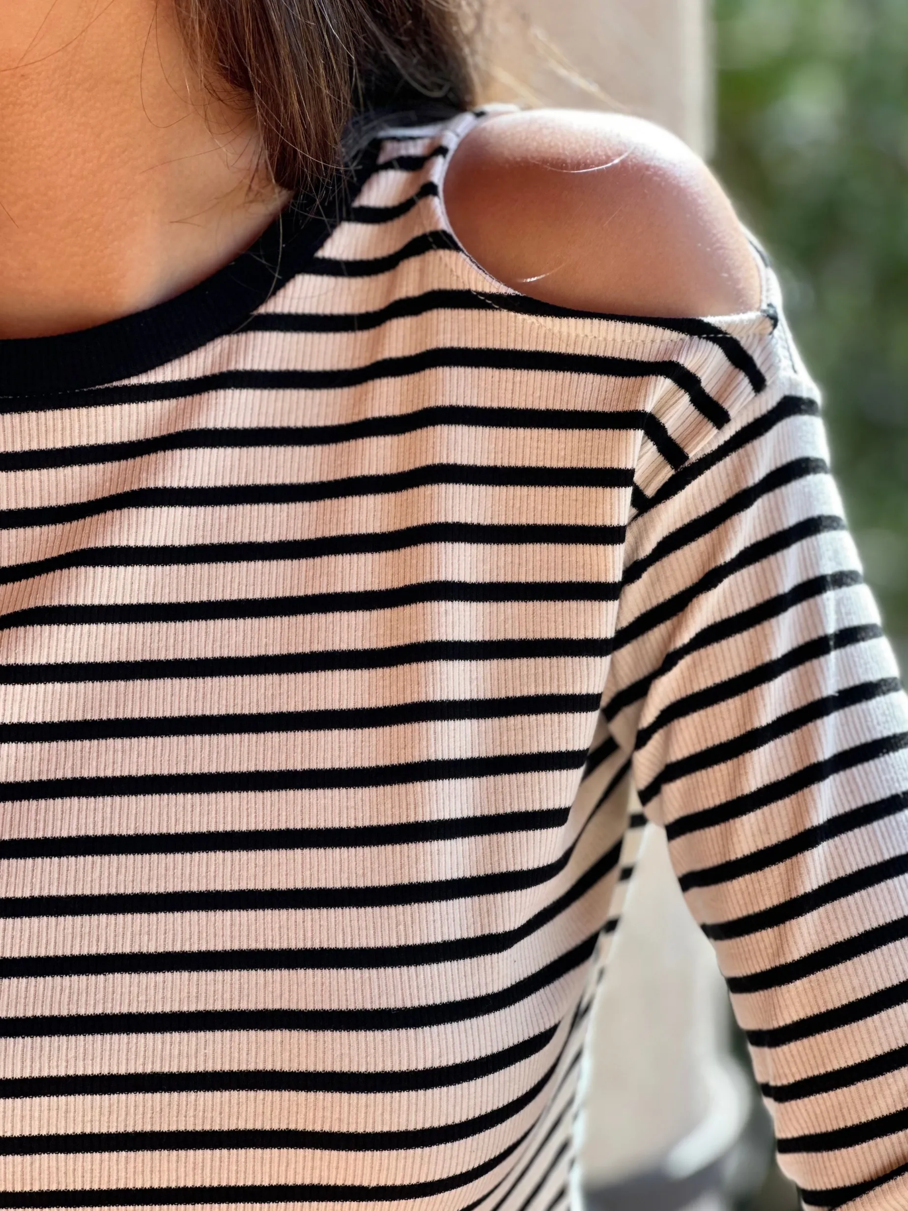 Camiseta Cut out Rayas