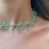 Chocker joya piedras Verde