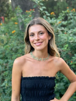 Chocker joya piedras Verde