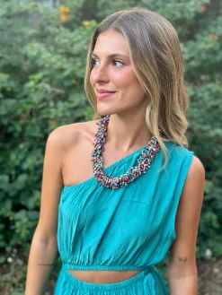 Collar bolitas multicolor