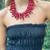 Collar corales Rojo