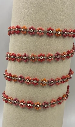 Collar piedras flores