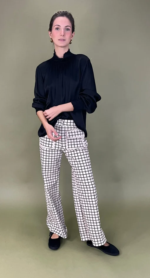 Pantalón cuadros bolsillos