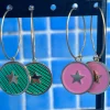 Pendientes chapas colores estrella