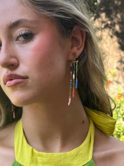 Pendientes estrella bolas colores