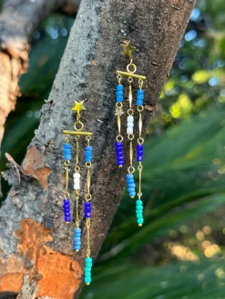 Pendientes estrella bolas colores