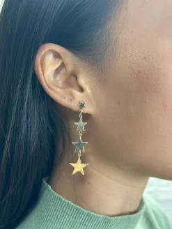 Pendientes Estrellas enlazadas