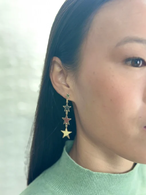 Pendientes Estrellas enlazadas