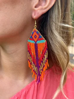 Pendientes etnicos bolitas Frui