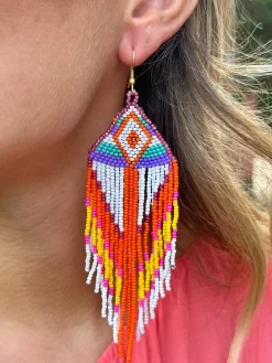 Pendientes etnicos bolitas Mori