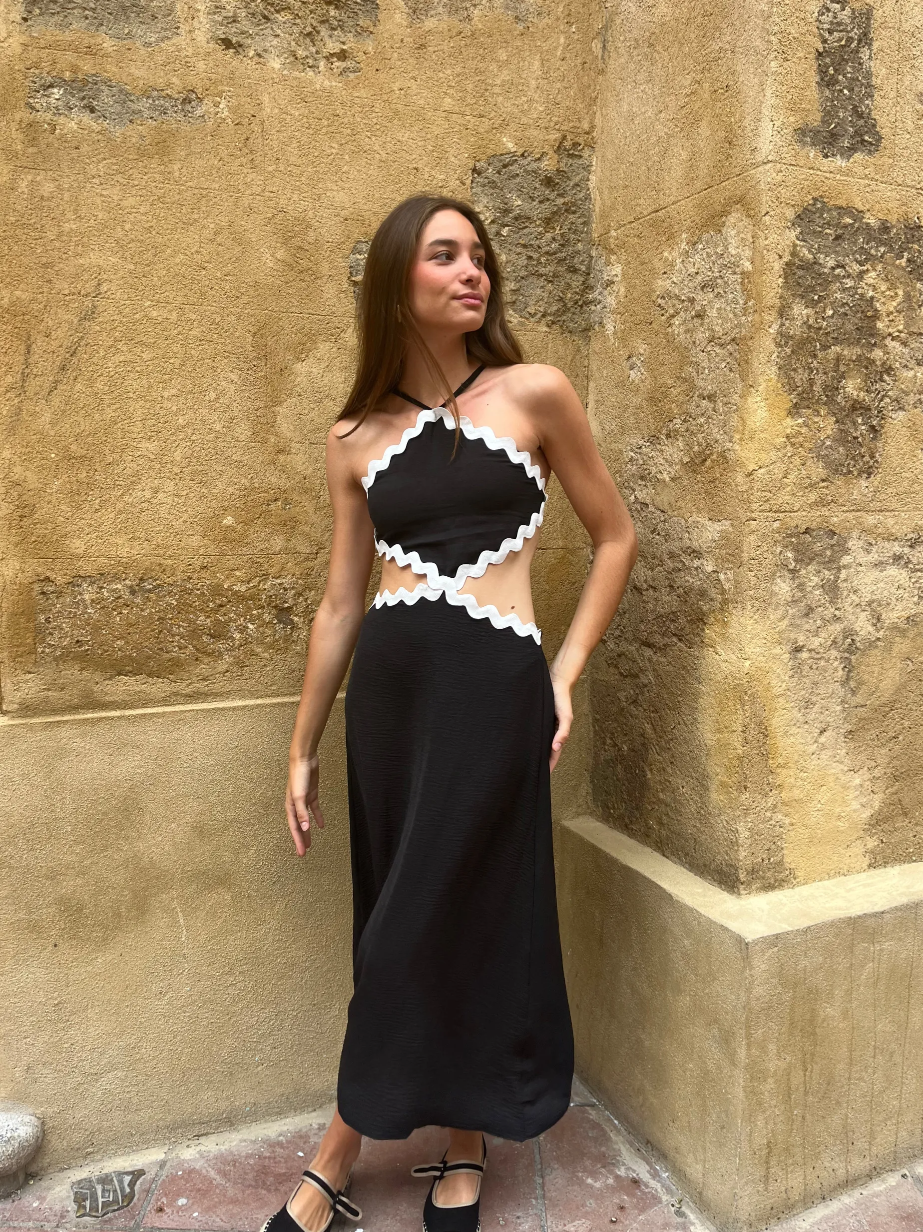 Vestido Cut Out piquillo