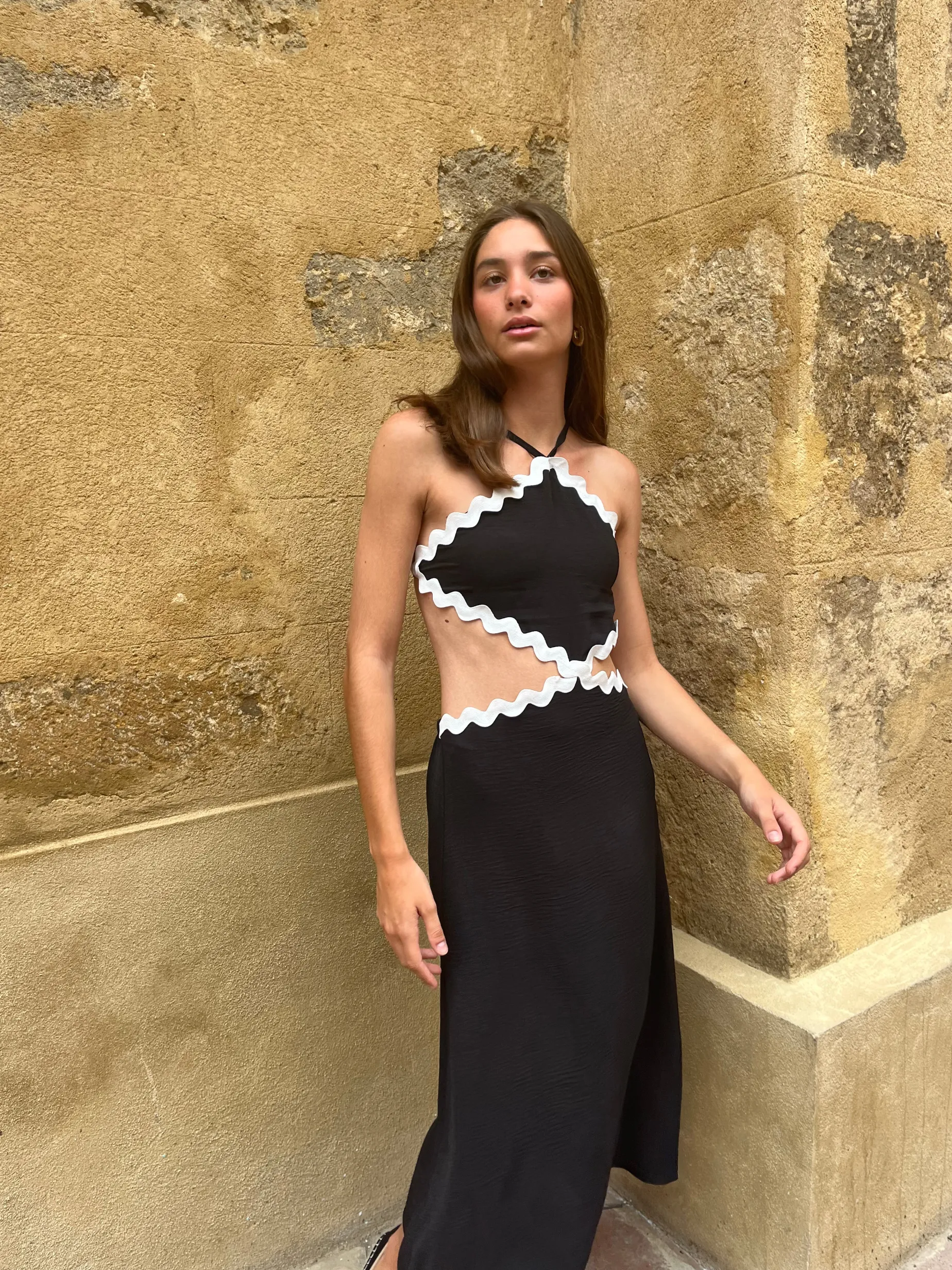 Vestido Cut Out piquillo